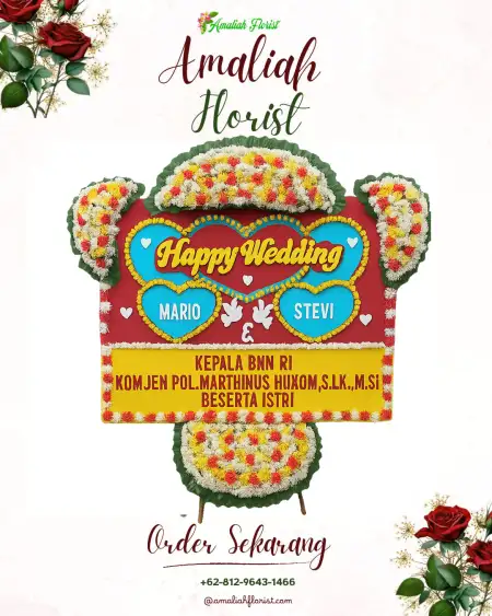 Papan Bunga Pernikahan Takofi