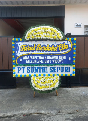 Papan Bunga Duka di Takofi